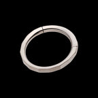 Corrugated Edge Titanium Side Facing Hinged Segment Clicker Hoop Earring / Nosering