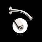 Titanium Threadless with Fixed Disk Floating Navel Bar