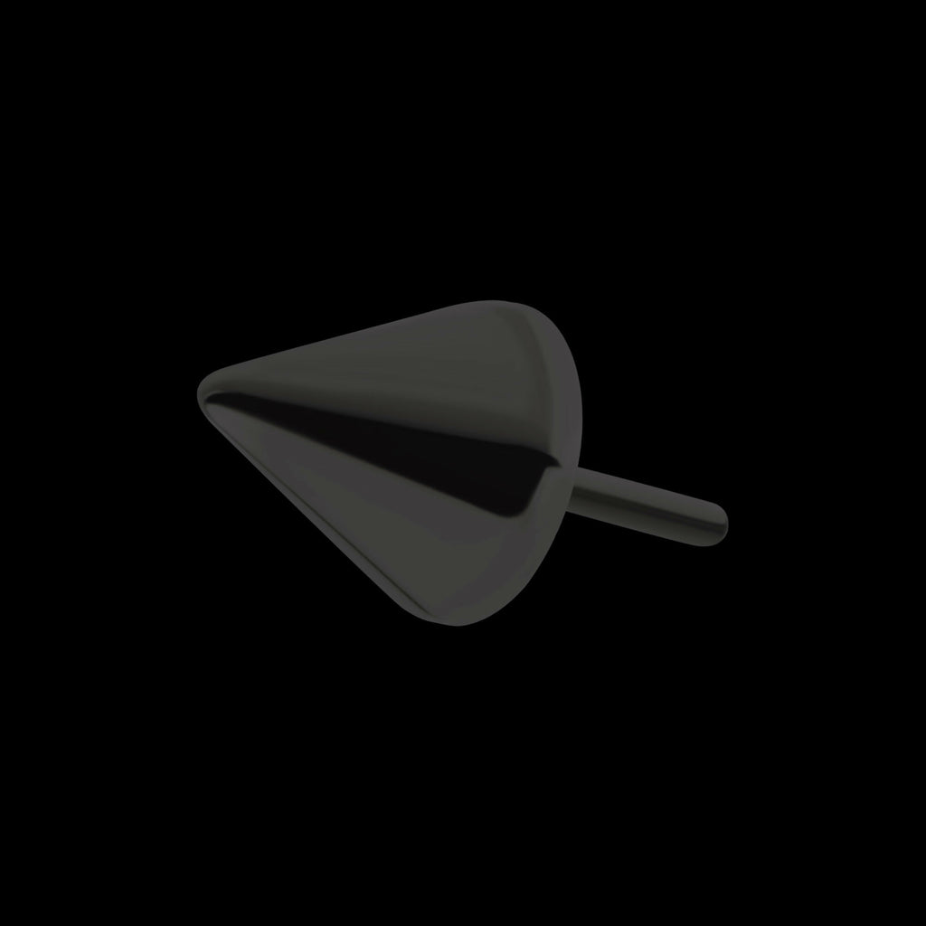 Black PVD Titanium Threadless Spike Top