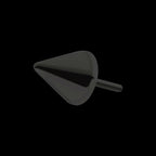 Black PVD Titanium Threadless Spike Top