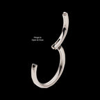 Corrugated Edge Titanium Side Facing Hinged Segment Clicker Hoop Earring / Nosering