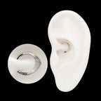 Radiant Pointed Hoop Front Facing Hinged Segment Clicker Earring / Nosering – Titanium