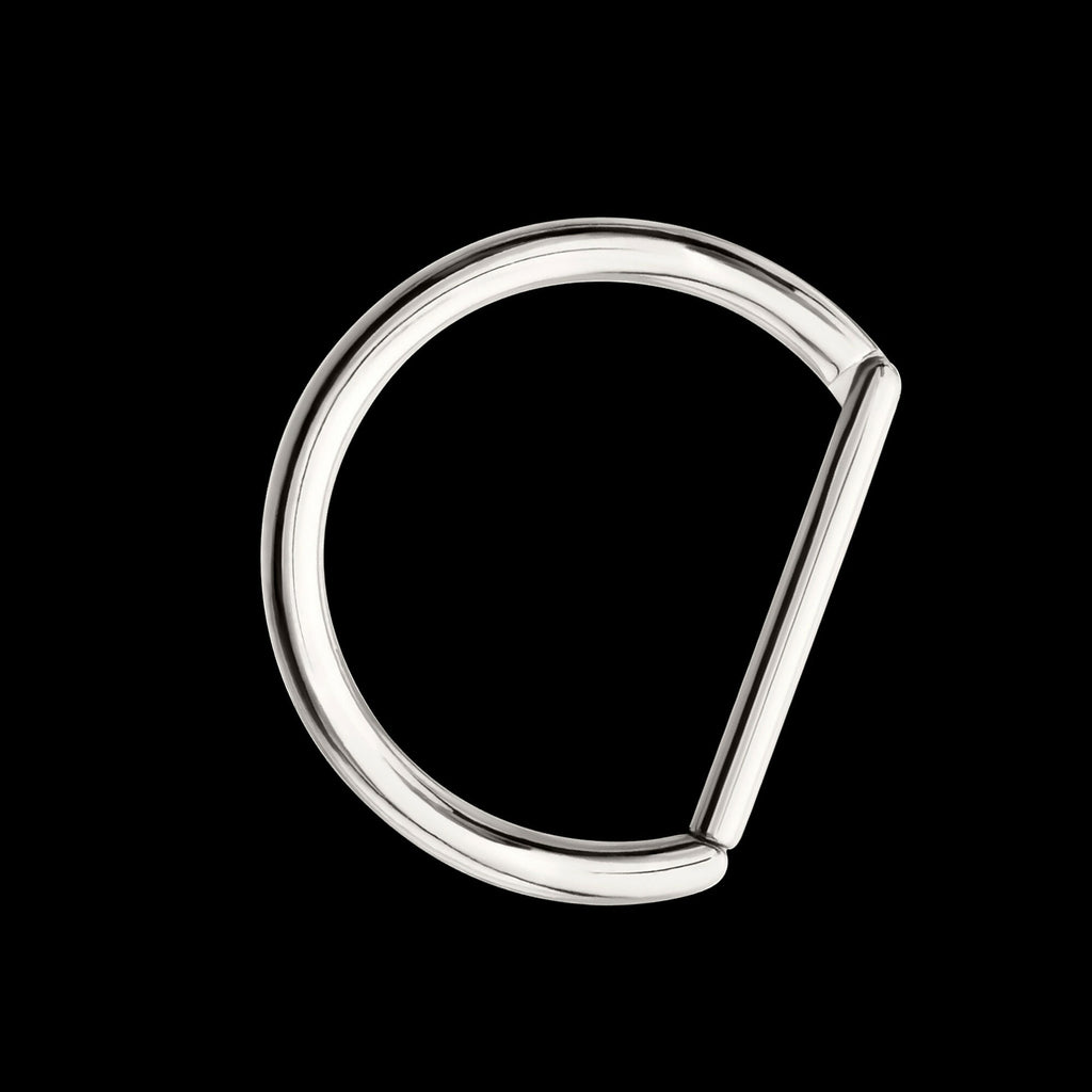 D-Ring Clicker Hoop Earring / Nosering – Titanium