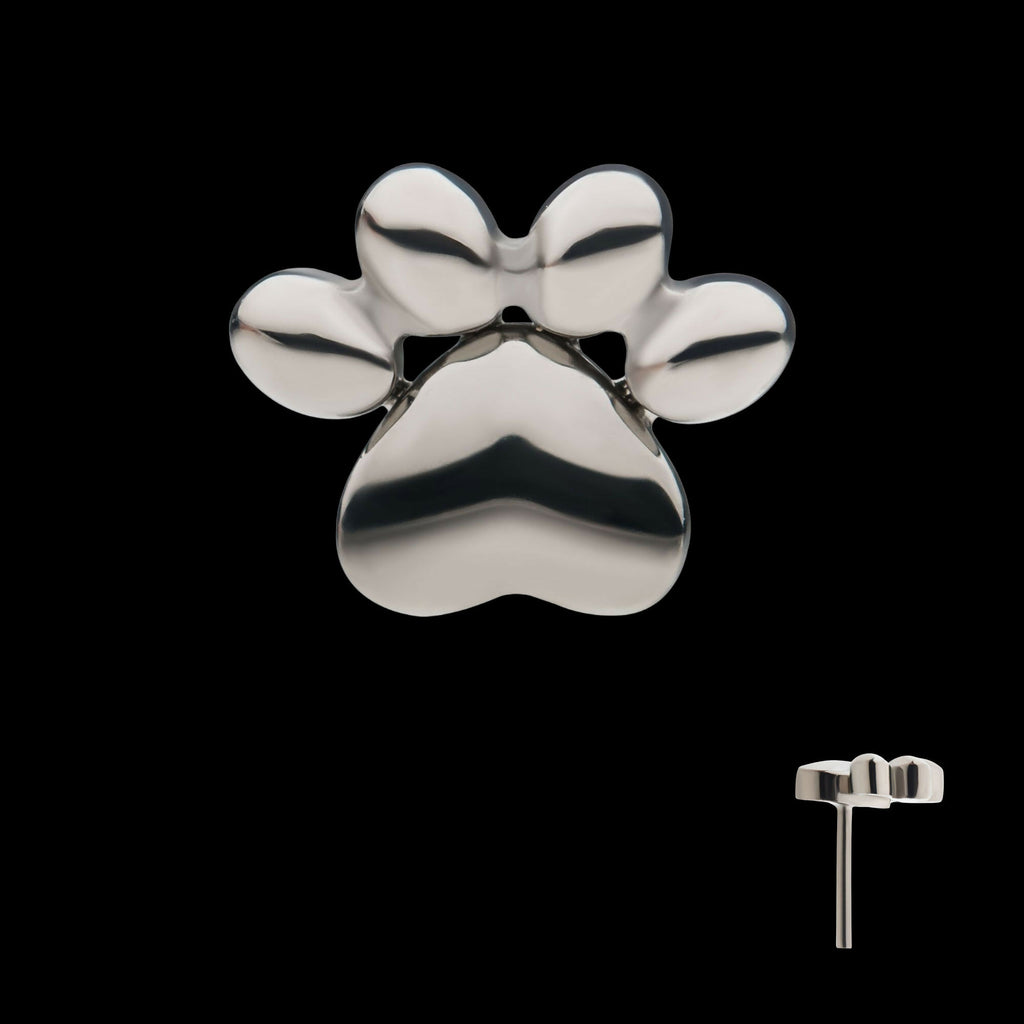 Titanium Threadless with Paw Top