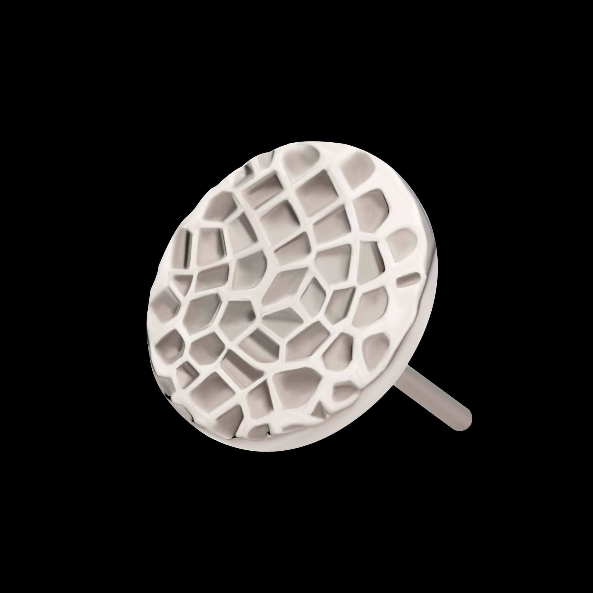 Titanium Threadless Hammered Disk Top