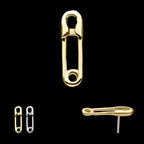 14Kt Gold Threadless Safety Pin Top