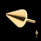 24Kt Gold PVD Titanium Threadless Spike Top