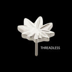 Titanium Threadless Pot Leaf Top