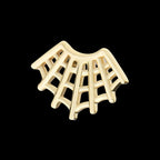 14Kt Gold Threadless Fan Shape Spiderweb Top