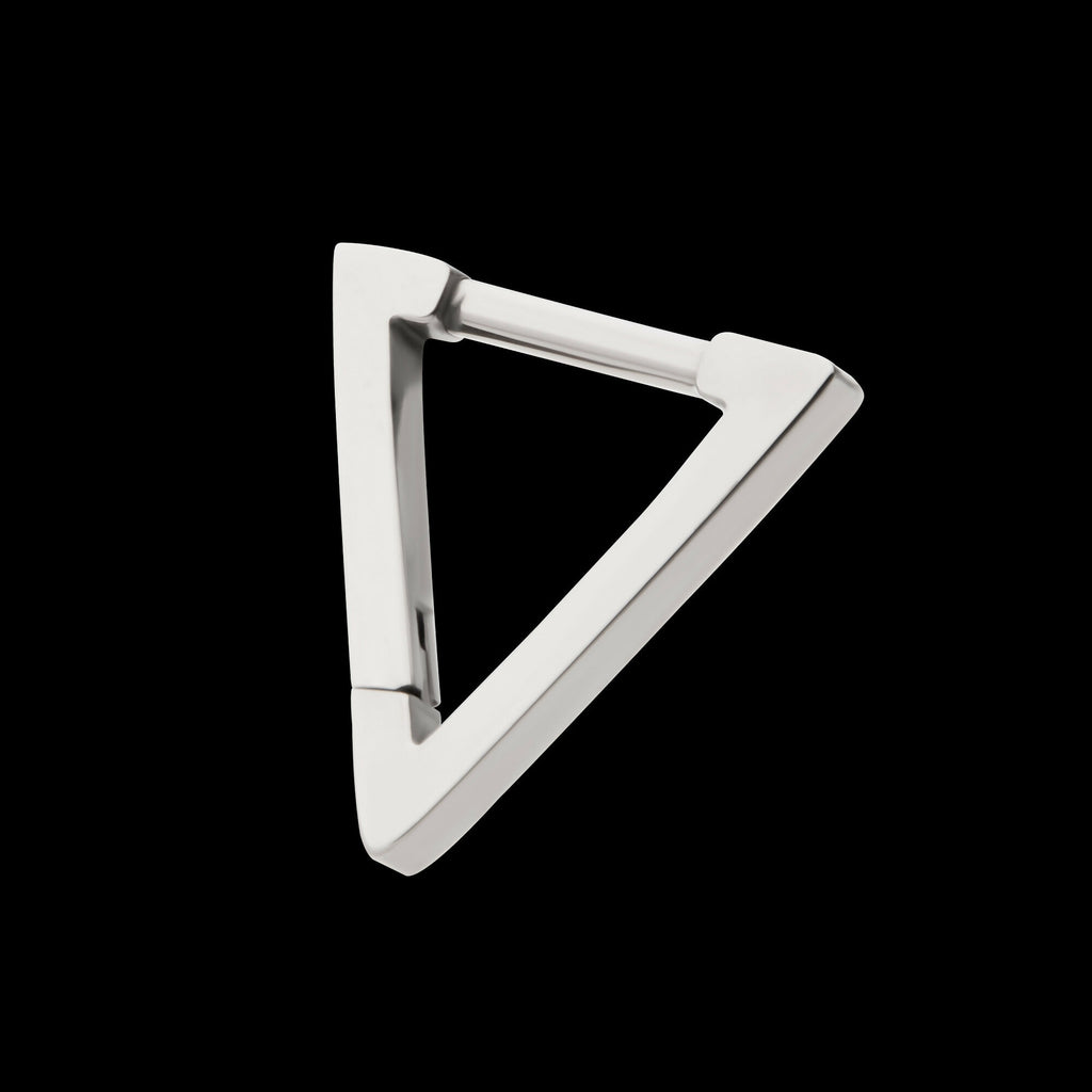 Triangle Hinged Segment Clicker Hoop Earring / Nosering – Titanium