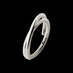 Double Hoop Side Facing Hinged Segment Clicker Earring / Nosering – Titanium