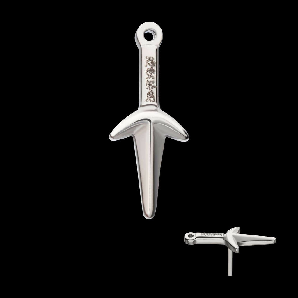 Titanium Threadless Naruto Shippuden Kunai Knife Top