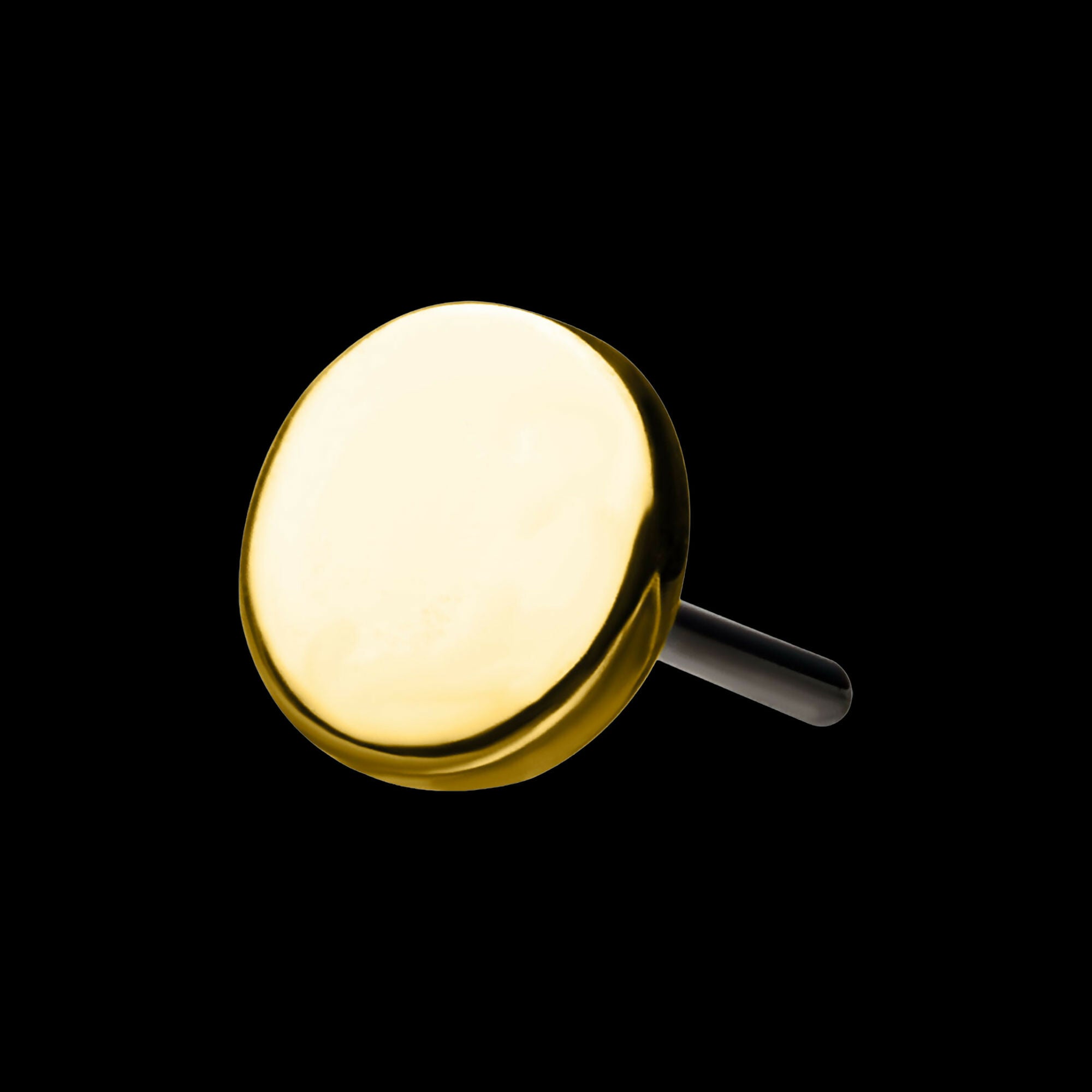 14Kt Gold Threadless Disk Top