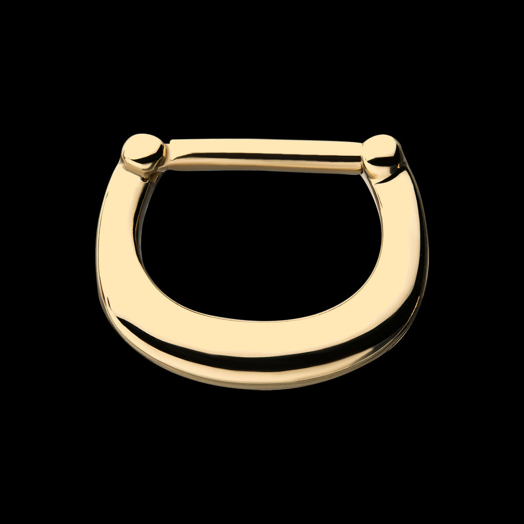 Septum Clicker Hoop Earring / Nosering – 14kt Yellow Gold