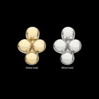 14Kt Gold Threadless 4-Bead Cluster Top