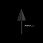 Black PVD Titanium Threadless Spike Top