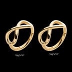 Infinity Symbol Side Facing Hinged Segment Clicker Hoop Earring / Nosering – 14Kt Yellow Gold
