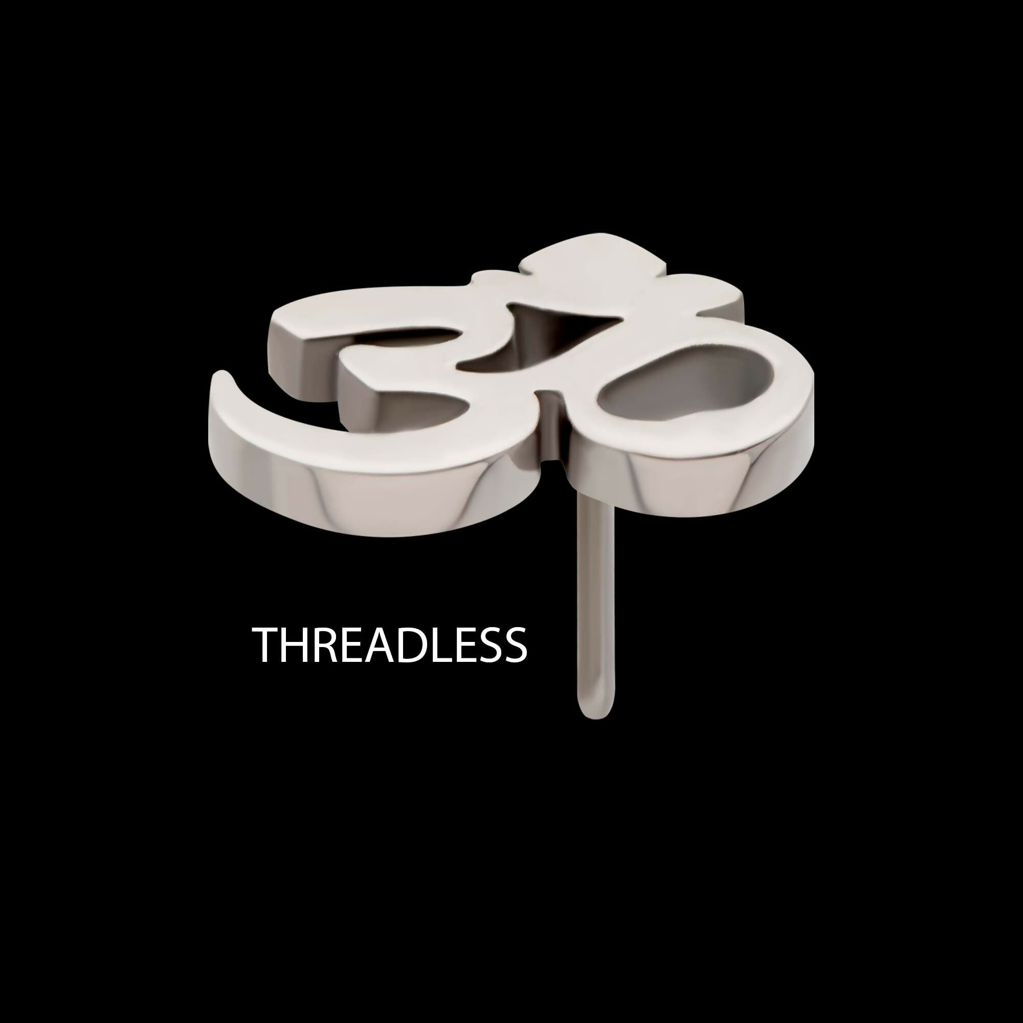 Titanium Threadless OM Symbol Top