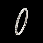 Titanium with 1mm CNC Set Clear CZ Eternity Gem Side Facing Hinged Segment Clicker