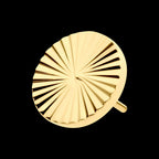 24Kt Gold PVD Titanium Threadless Corrugated Round Top
