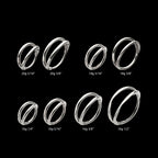 Double Hoop Side Facing Hinged Segment Clicker Earring / Nosering – Titanium