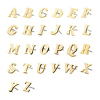 Cooper Black Italic Letter Initial s Flatback Stud Earring / Nosering - 14Kt Yellow Gold
