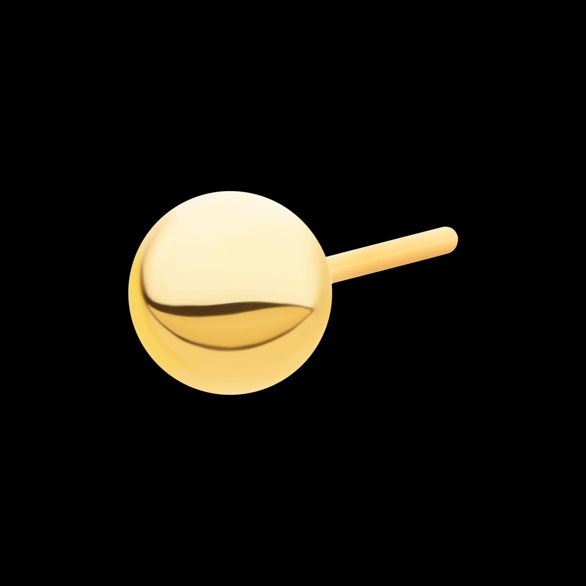 24KT Gold PVD Titanium Threadless with Ball Top