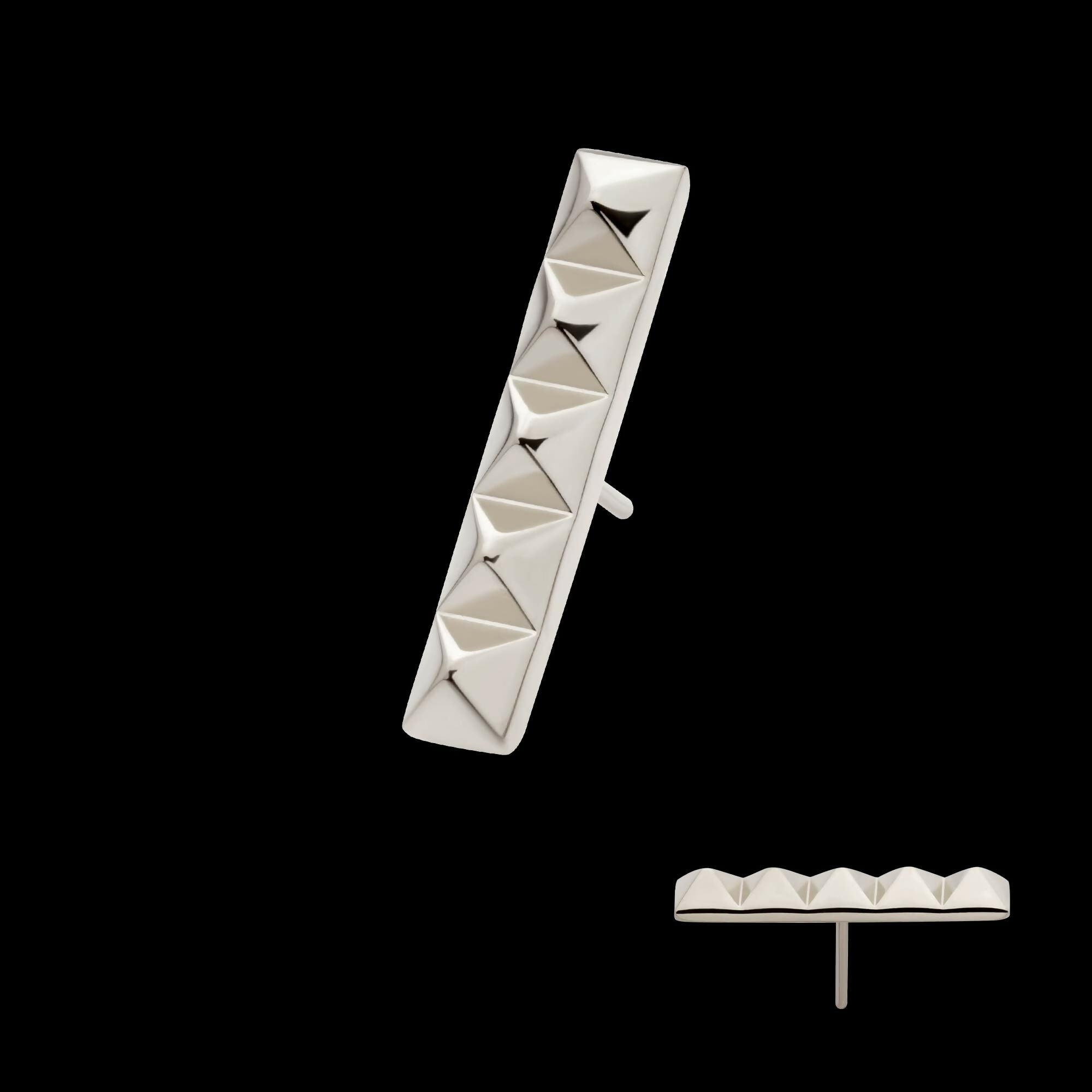 Titanium Threadless 5 Pyramid Stud Top