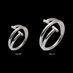 Double Ended Twist Side Facing Hinged Segment Clicker with T-Bar Hoop Earring / Nosering – Titanium