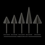 Black PVD Titanium Threadless Spike Top