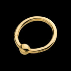 3mm Ball Hinged Segment Clicker Hoop Earring / Nosering – 14Kt Yellow Gold