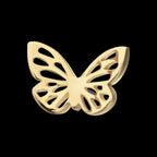 14Kt Yellow Gold Threadless Cut Out Butterfly Top