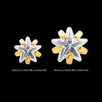 24KT Gold PVD Titanium Threadless with Prong Set CZ Star Shape Top
