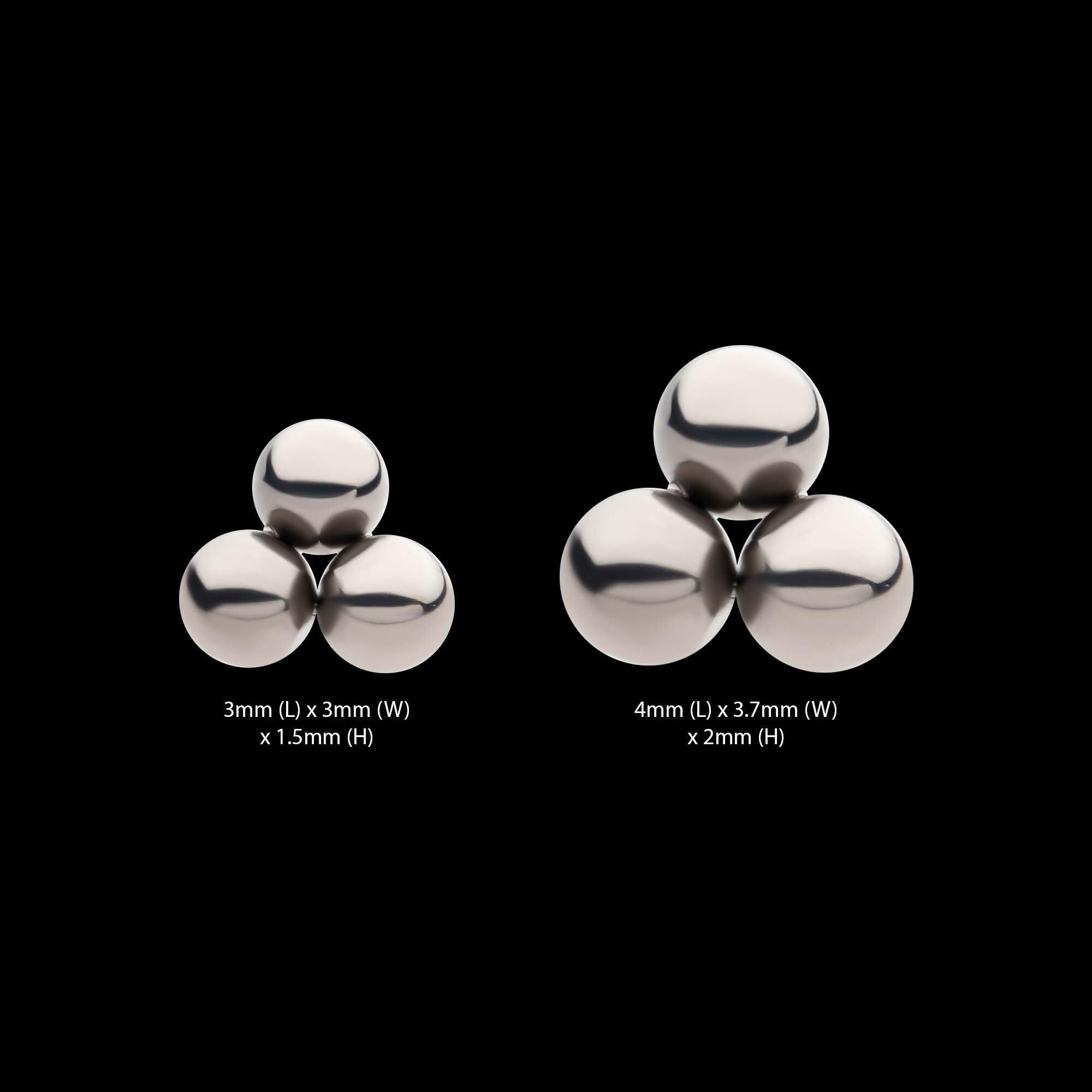 Titanium Threadless Trinity Ball Top