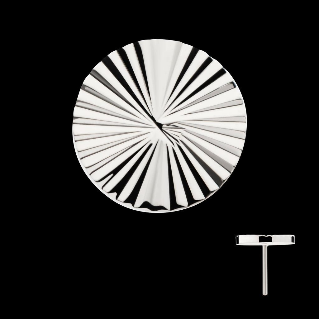 Titanium Threadless Corrugated Round Top