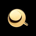 24Kt Gold PVD Titanium Threadless Dome Top