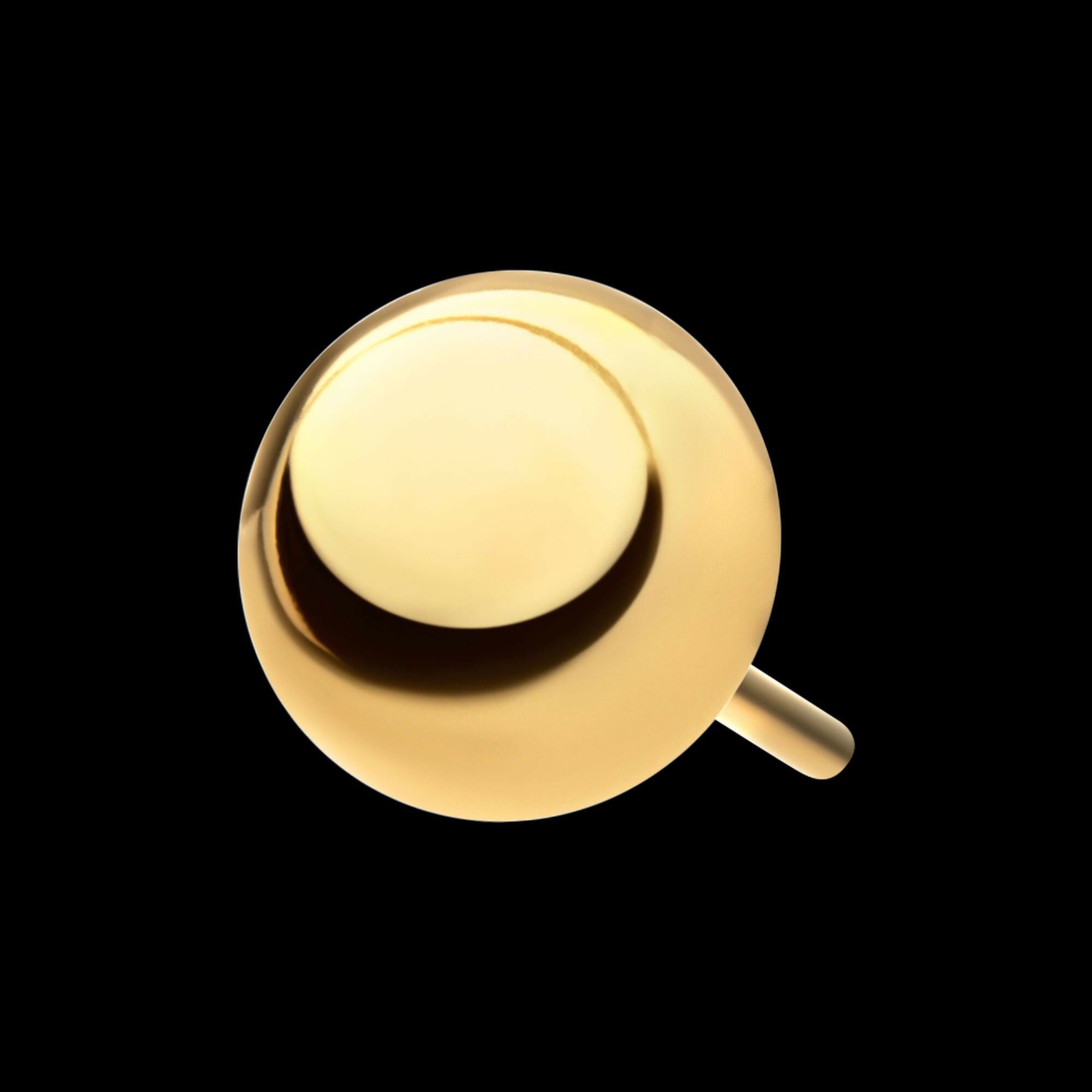 24Kt Gold PVD Titanium Threadless Dome Top