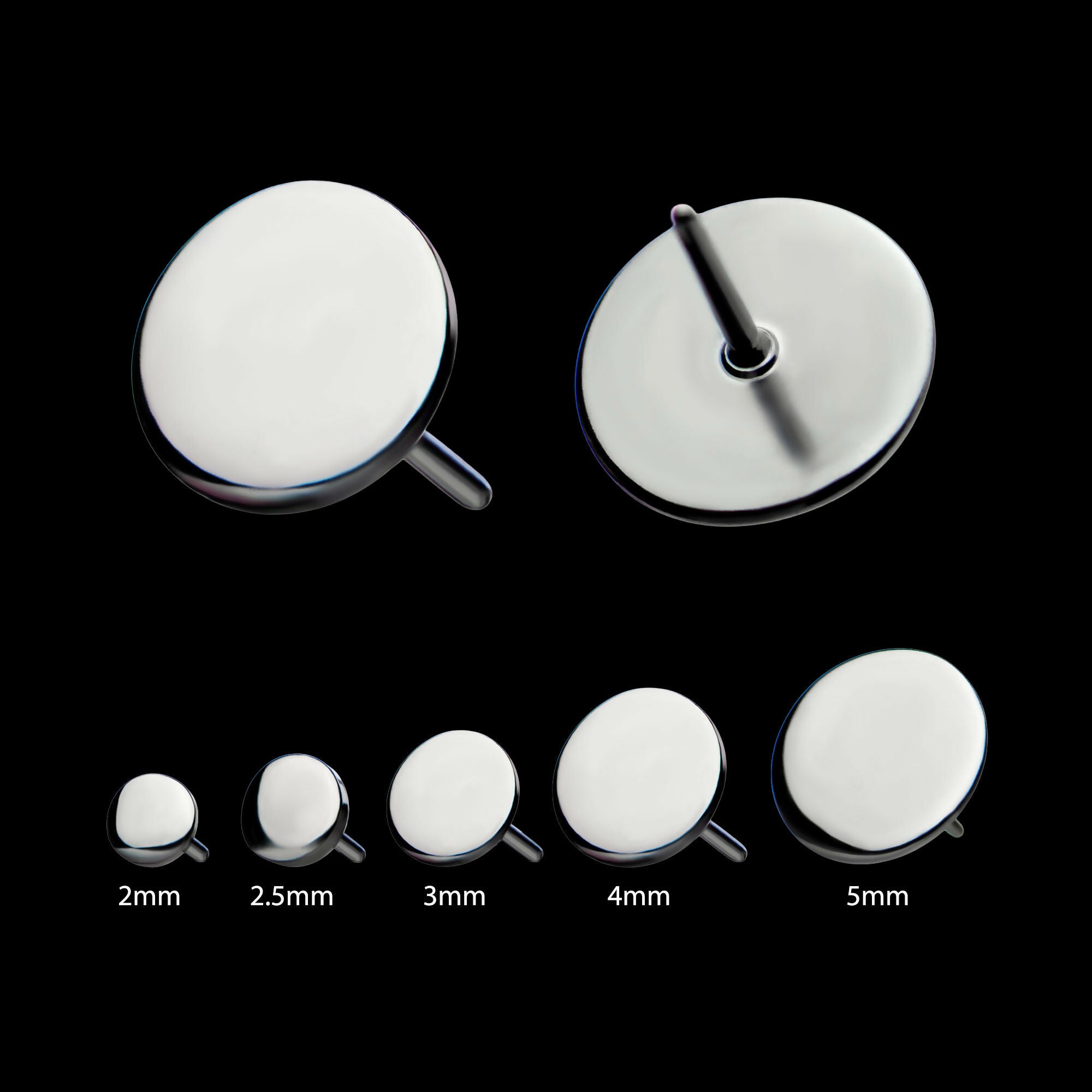 Titanium Threadless Flat Discs