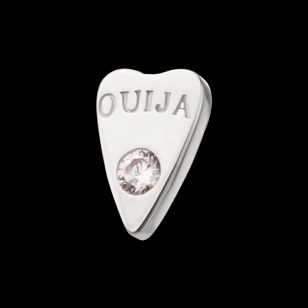 14Kt White Gold Hasbro Ouija Planchette Threadless Top