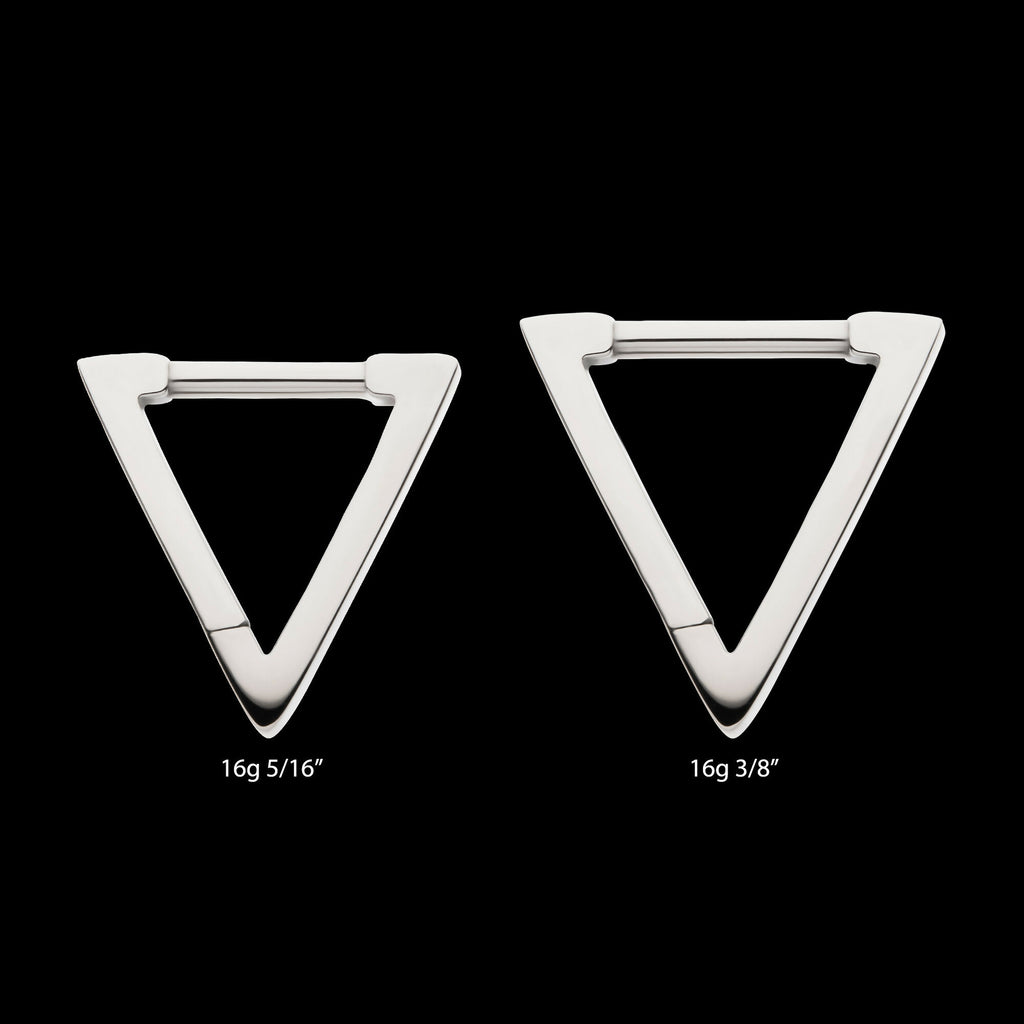 Triangle Hinged Segment Clicker Hoop Earring / Nosering – Titanium