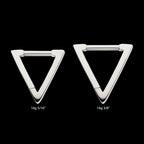 Triangle Hinged Segment Clicker Hoop Earring / Nosering – Titanium