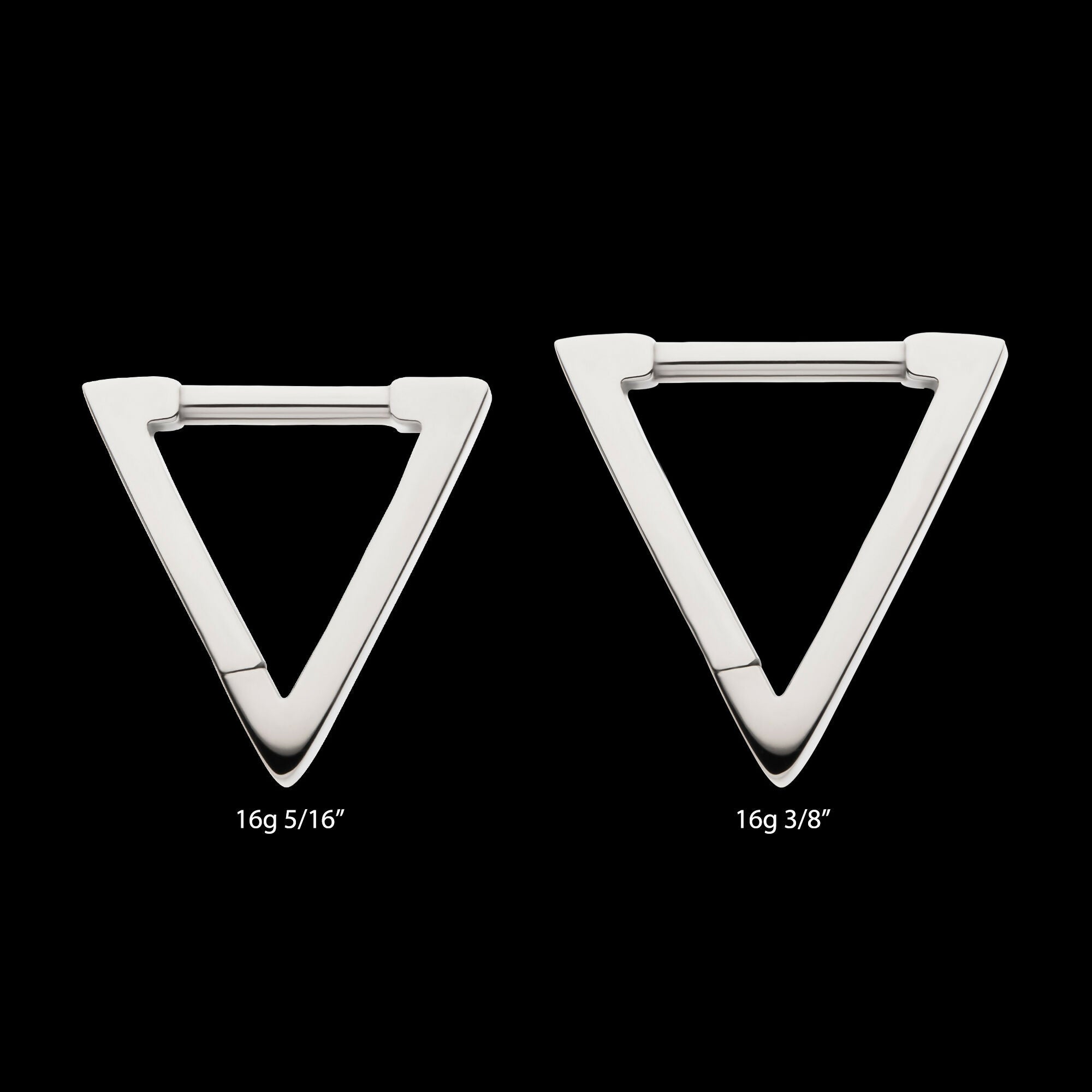 Triangle Hinged Segment Clicker Hoop Earring / Nosering – Titanium