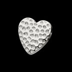 Titanium Threadless Hammered Heart Top