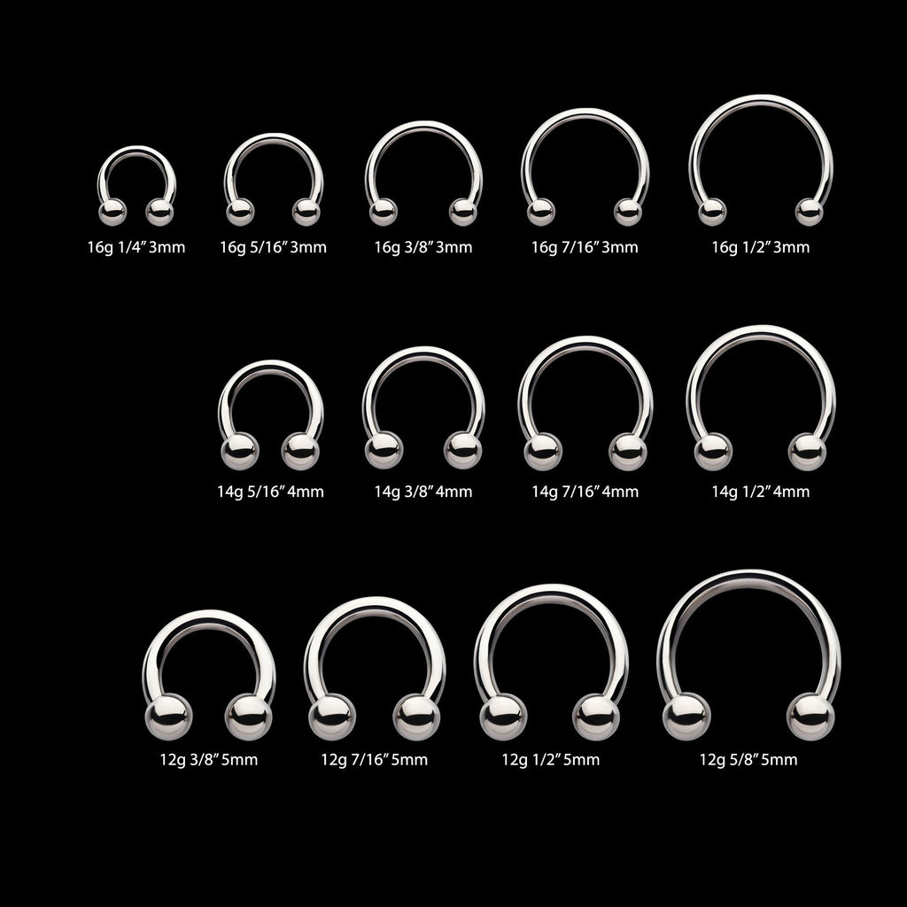 Internally Threaded Basic Circular Barbells Earring / Nosering – Titanium