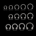 Internally Threaded Basic Circular Barbells Earring / Nosering – Titanium