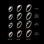 Linear Princess & Round Trio Gem Side Facing Hinged Segment Clickers Hoop Earring / Nosering – Titanium
