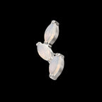 Titanium Threadless Vine Shape Top with 3-Tier Full Opalite Marquise