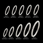 Titanium with 1mm CNC Set Clear CZ Eternity Gem Side Facing Hinged Segment Clicker