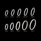 Platinum PVD Titanium 1mm CNC Set Full Clear CZ Eternity Gem Side Facing Hinged Segment Clicker Hoop Earring / Nosering