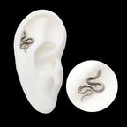 Titanium Threadless Diamond Pattern Snake Top